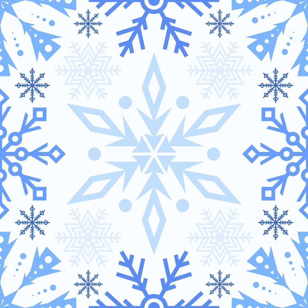 Snowflakes Seamless Pattern Background vector