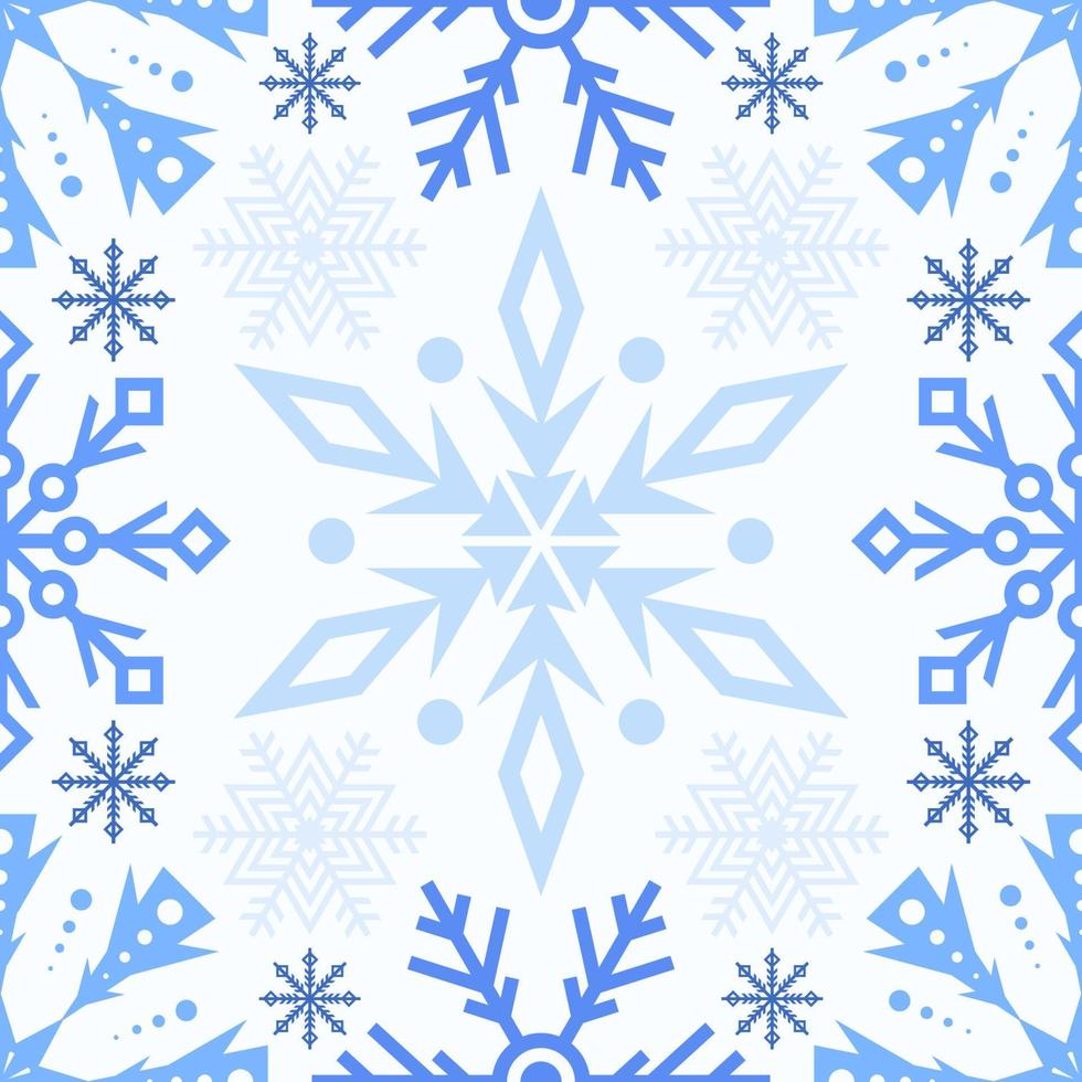 Snowflakes Seamless Pattern Background vector