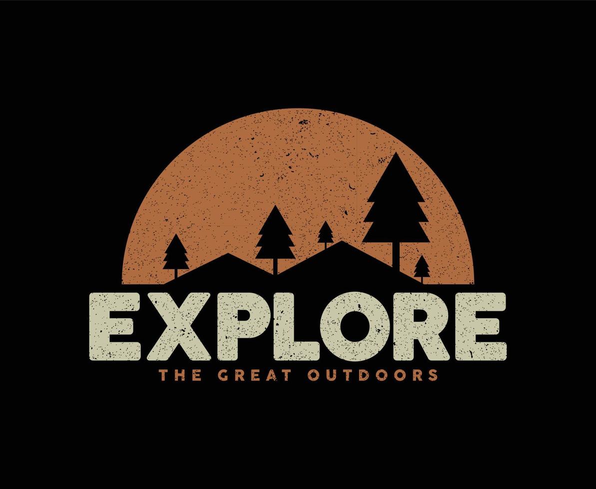 Explore illustration Vector T-shirt Design