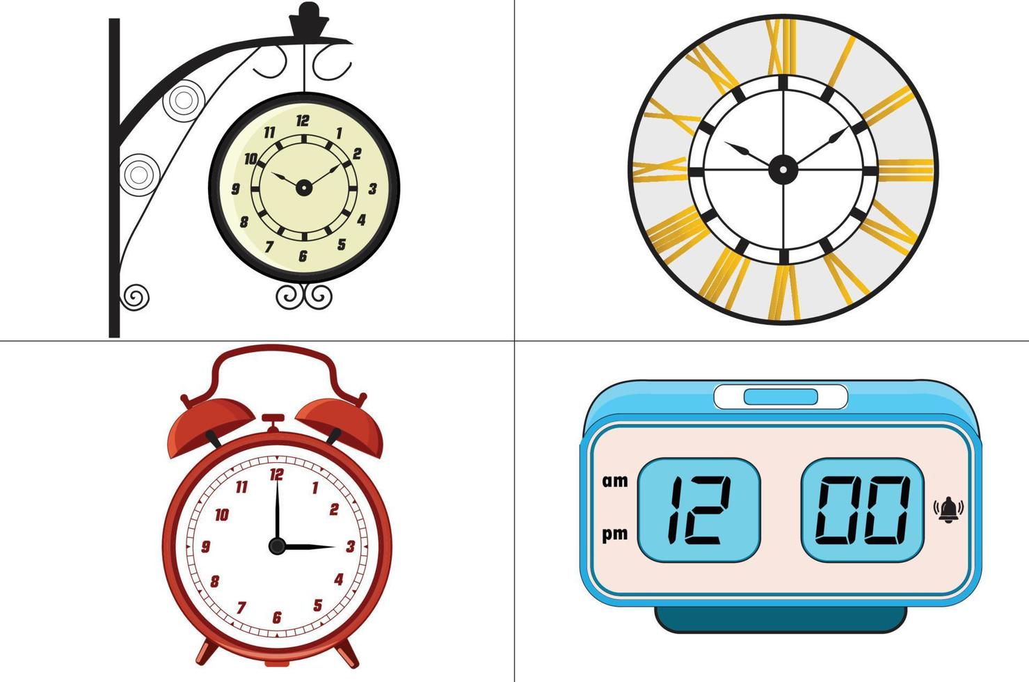 clock set icon. vector