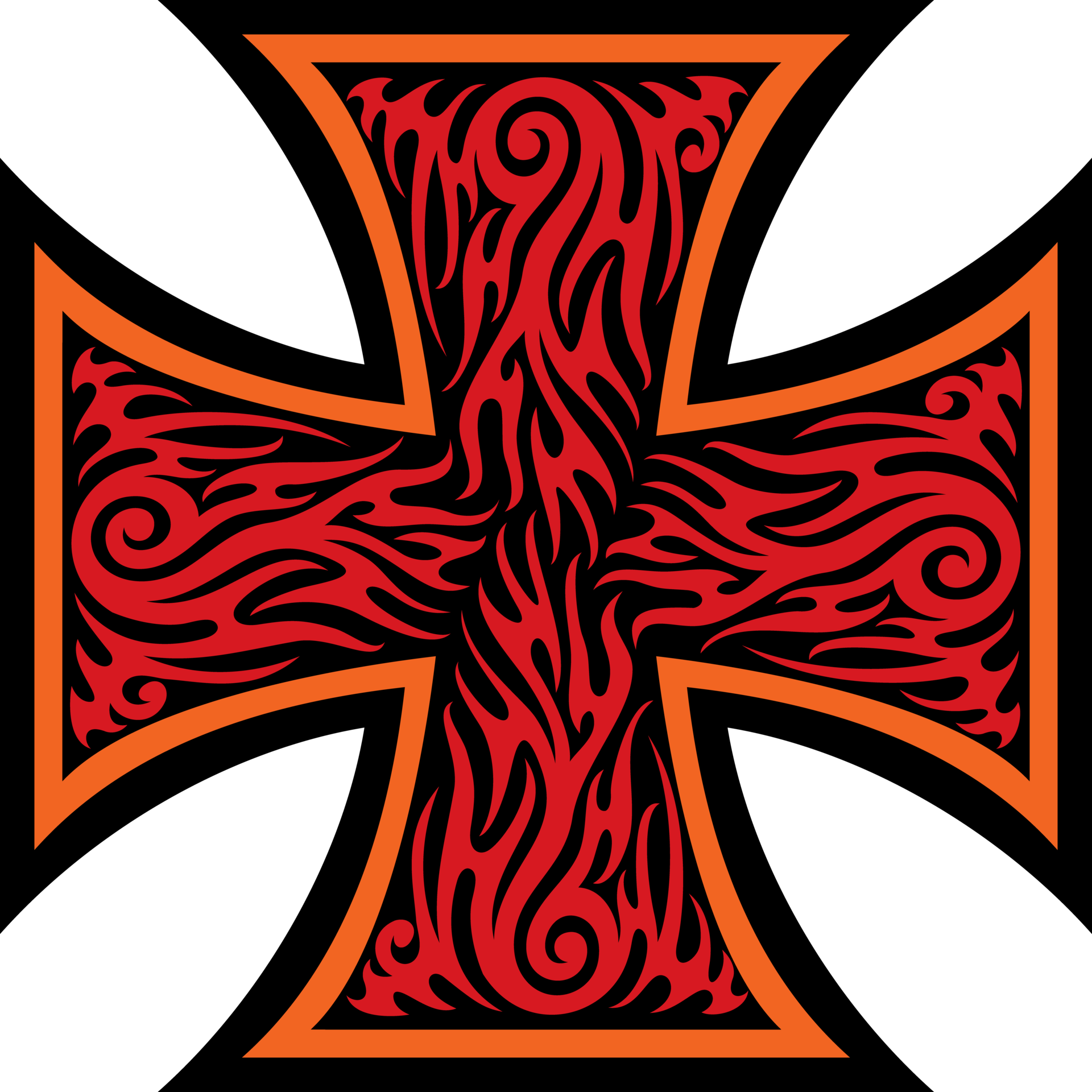 Iron Cross in Tribal Tattoo Style 12909042 PNG