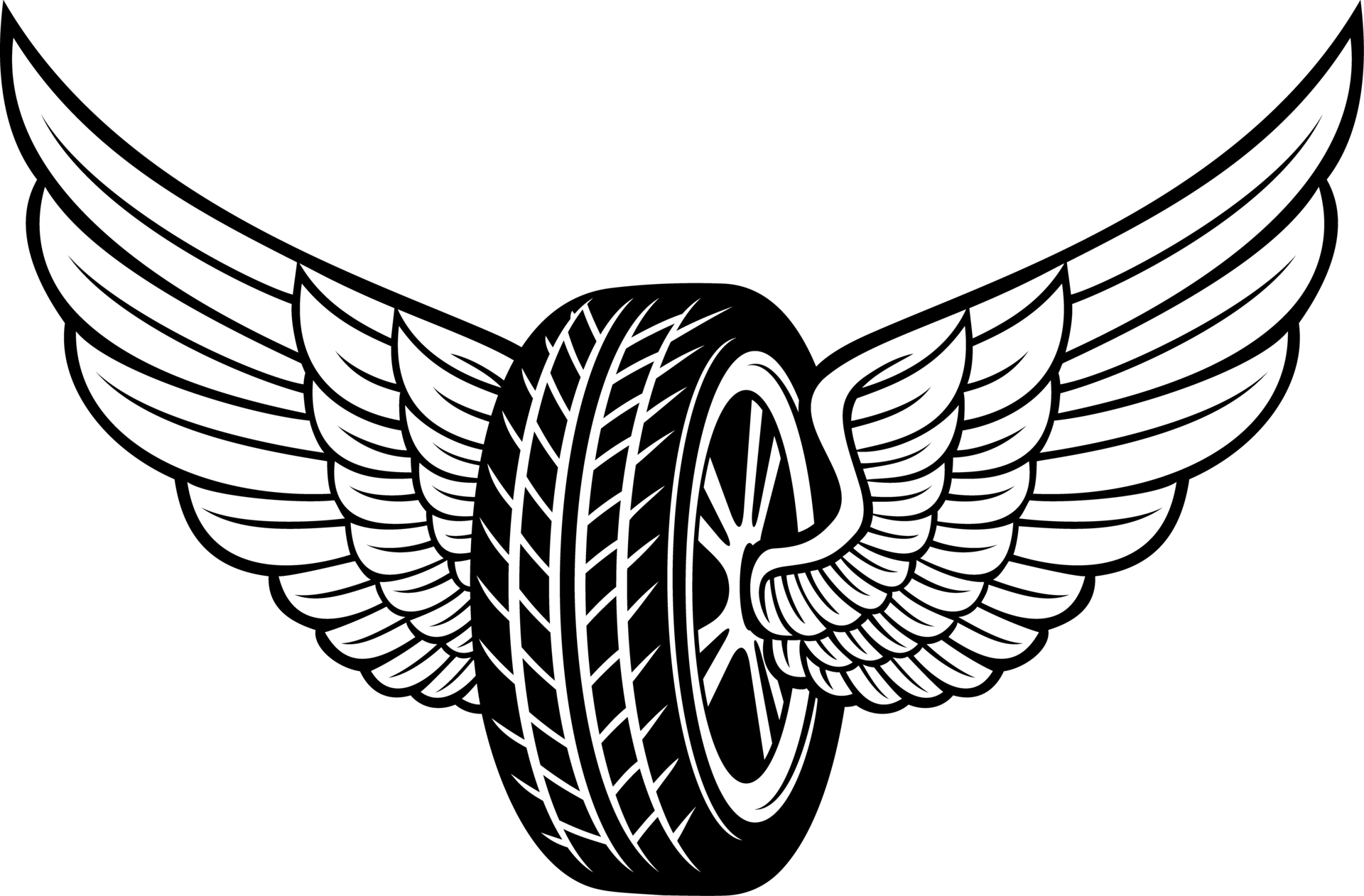 Wheel Tyre and Wings 12909054 PNG