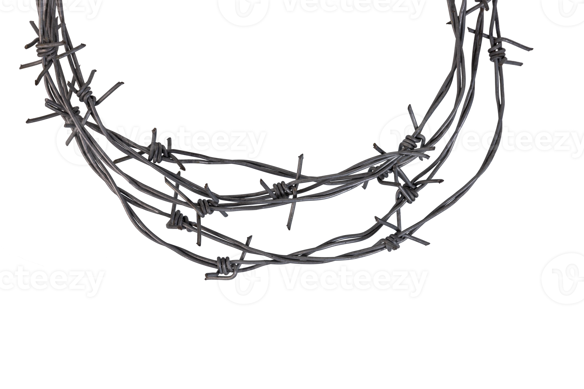 Barbed wire on a transparent isolated background. PNG. 12909068 PNG