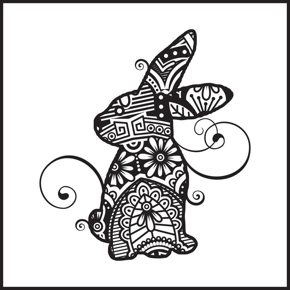 Vector illustration decorative Rabbit on white background