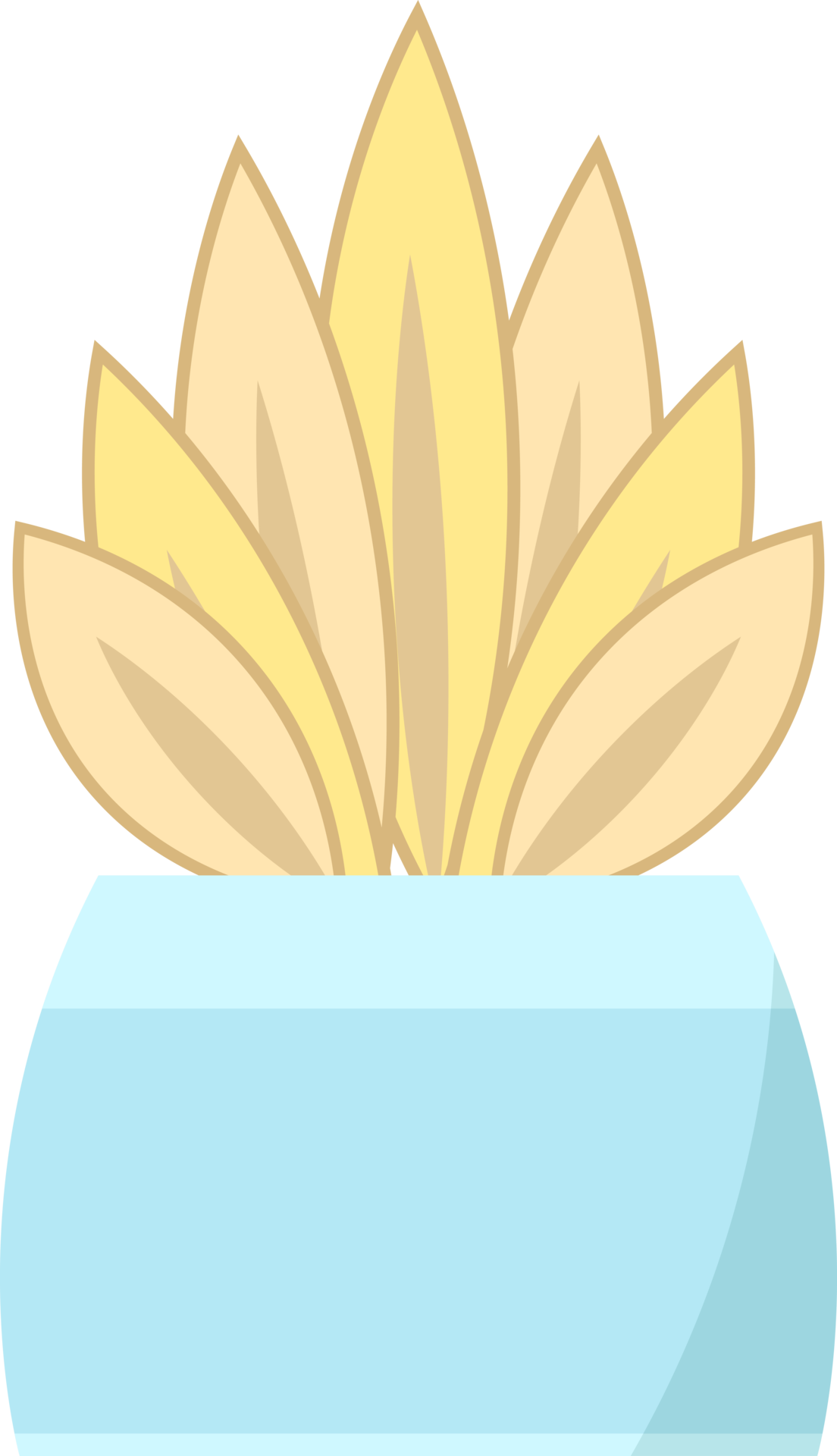 beautiful house plant with yellow leaves in a unique blue pot 12909126 PNG