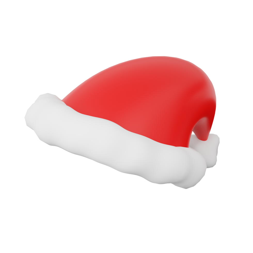 gorro de santa 3d aislado png