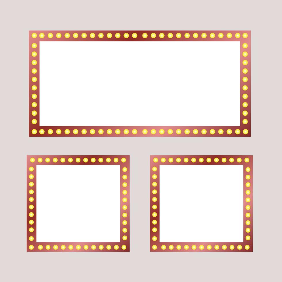 MARQUEE FRAME VINTAGE RETRO PACK vector
