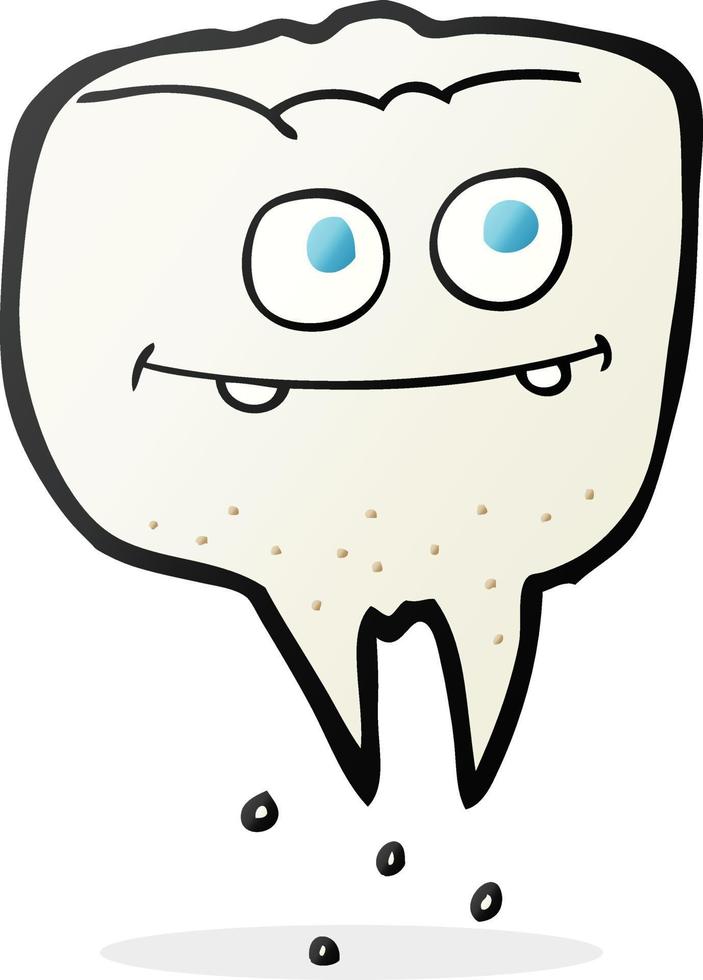 doodle character cartoon tooth vector