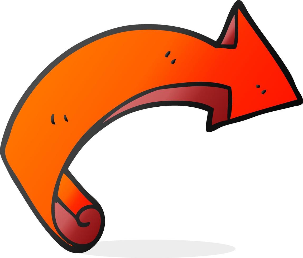 doodle character cartoon arrow vector