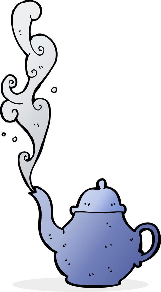 doodle character cartoon teapot vector