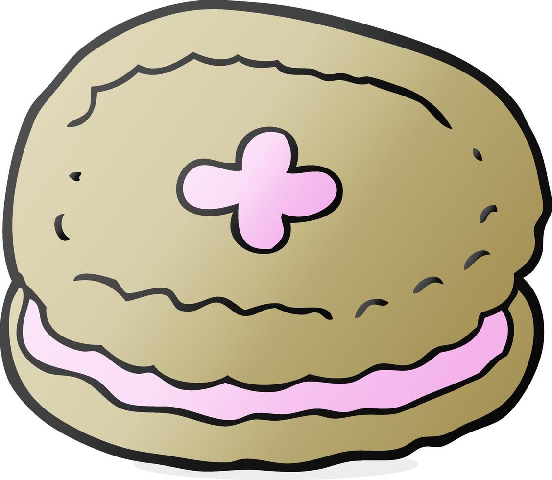 doodle character cartoon biscuit vector