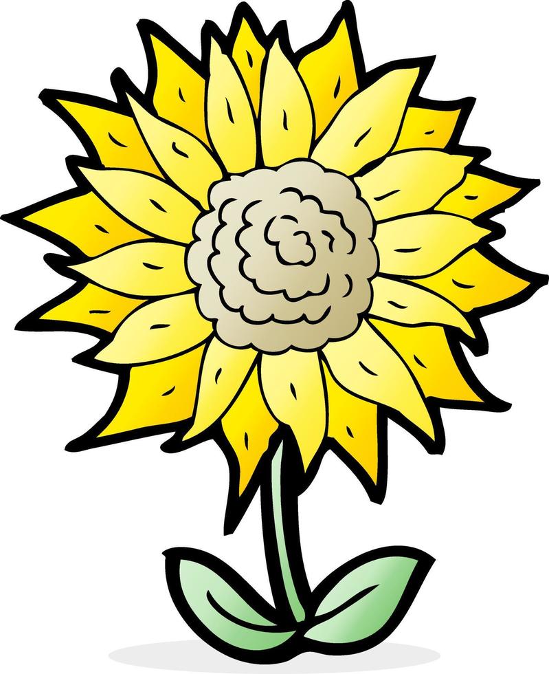 doodle character cartoon flower vector