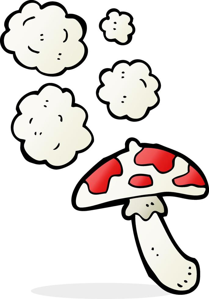 doodle character cartoon toadstool vector