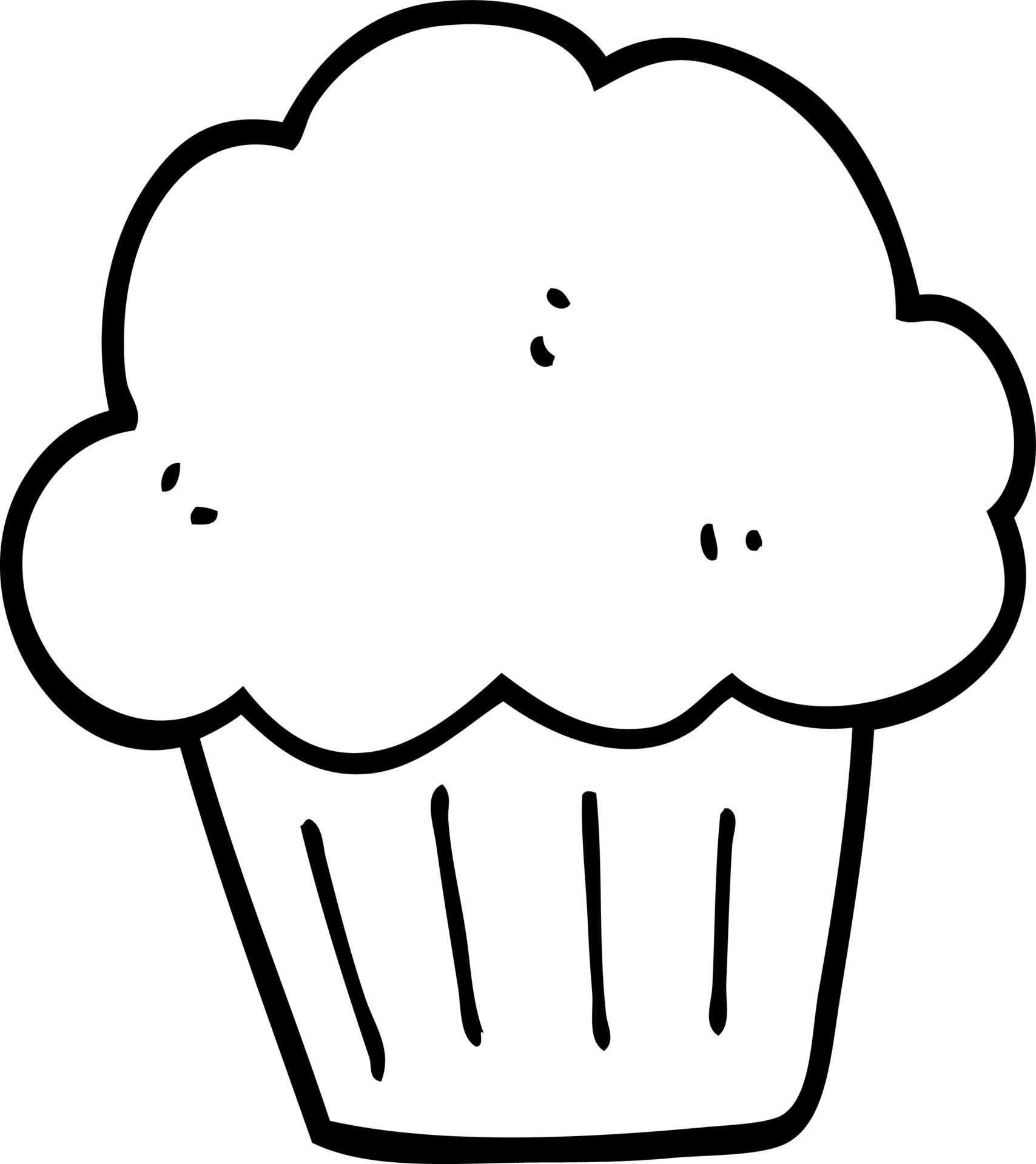 line drawing cartoon muffin 12909276 Vector Art at Vecteezy