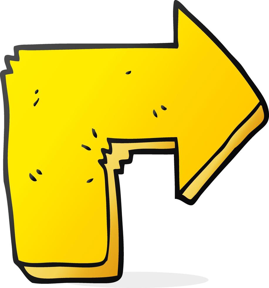 doodle character cartoon arrow vector