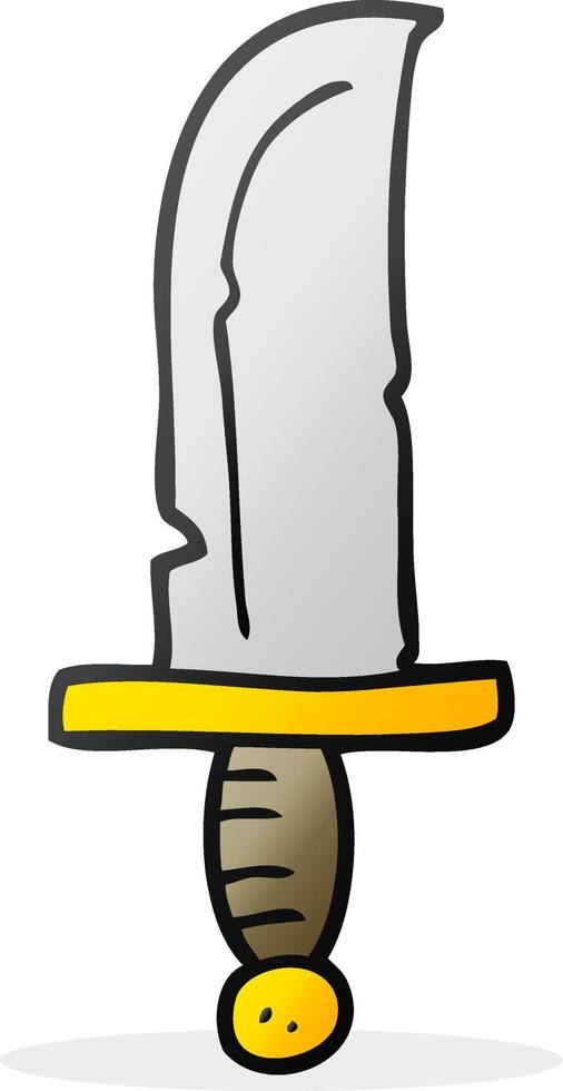 garabato, carácter, caricatura, cuchillo vector