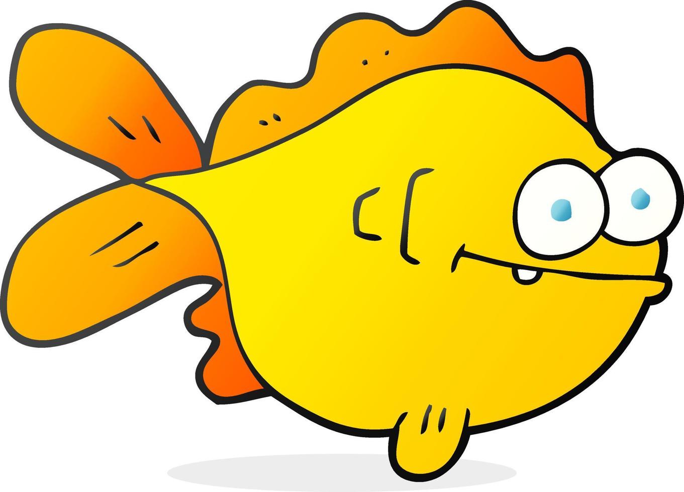 doodle character cartoon fish vector