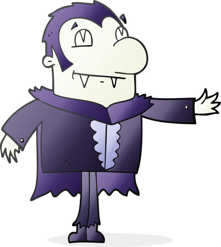 doodle character cartoon vampire vector