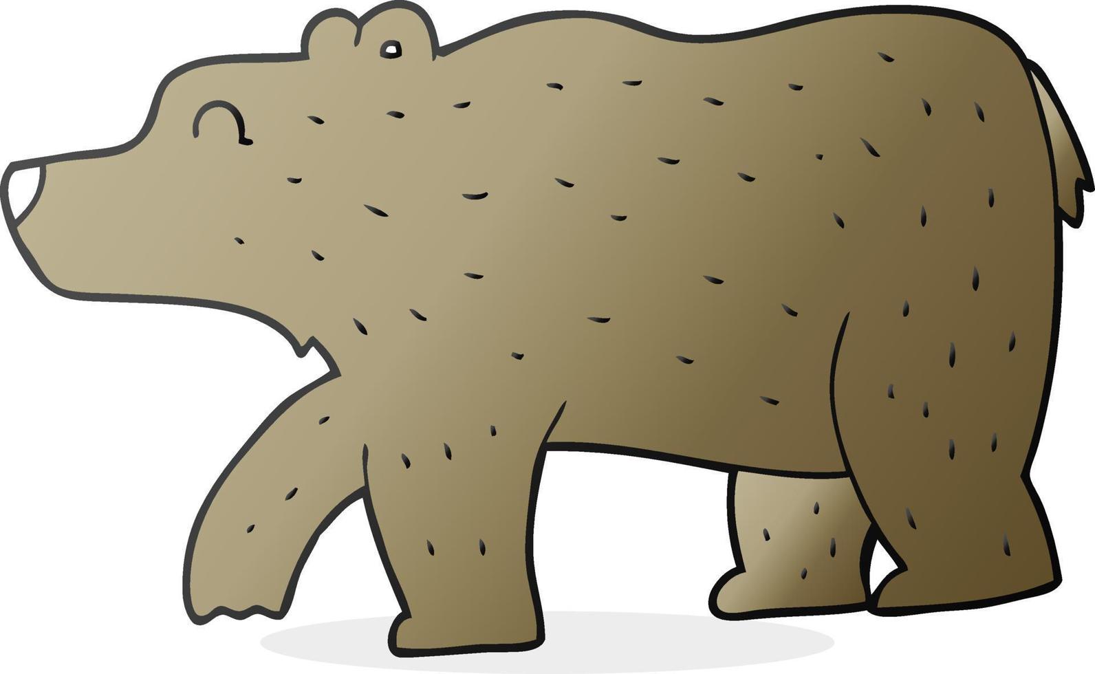 oso de dibujos animados de carácter garabato vector