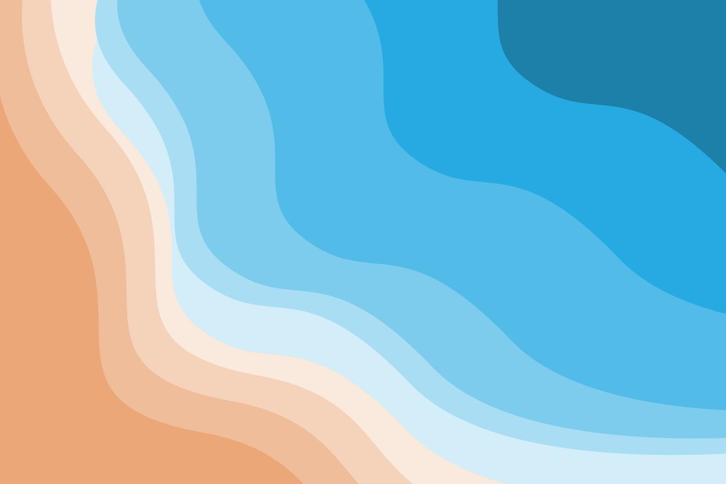 fondo de playa con colores degradados azul y marrón vector