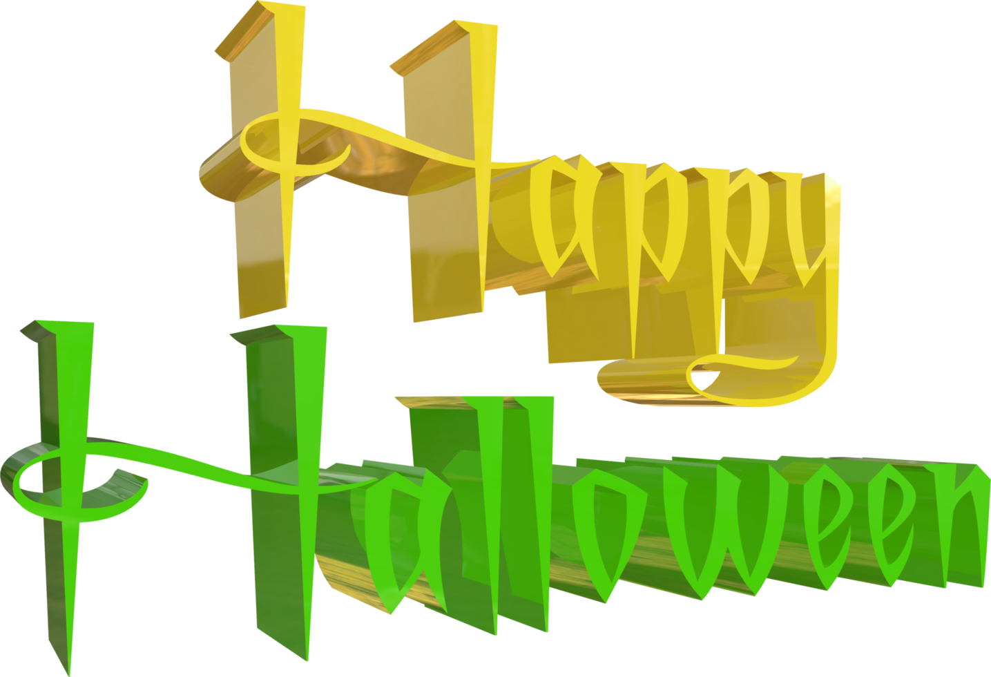 texto de renderização 3d feliz dia das bruxas png