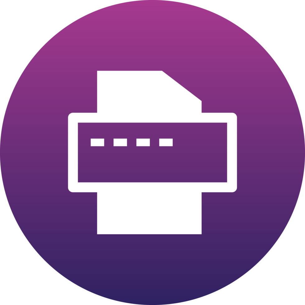 Print icon In purple circle png