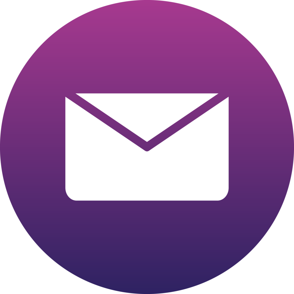 icono de correo morado png