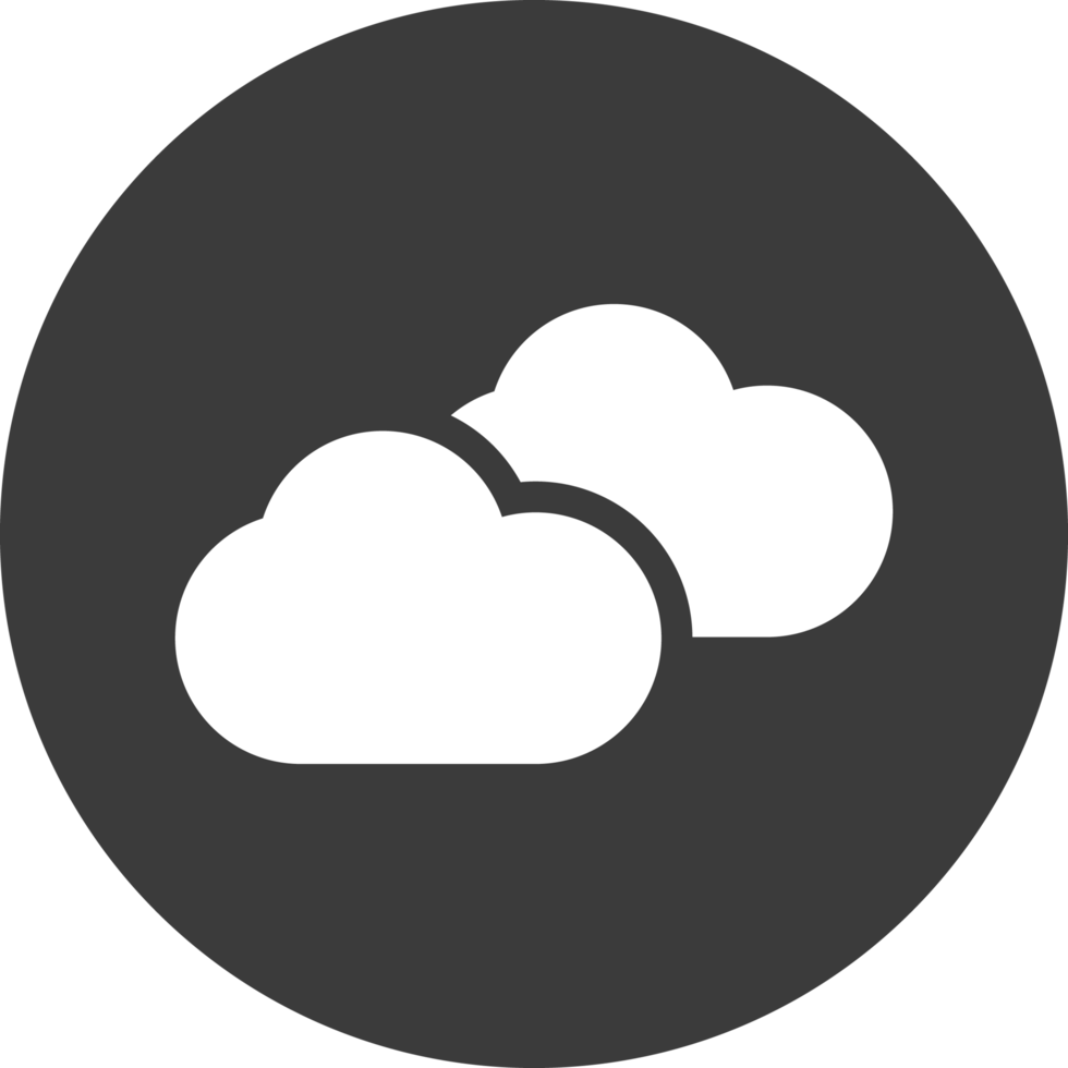 Flat Black Cloud icon png