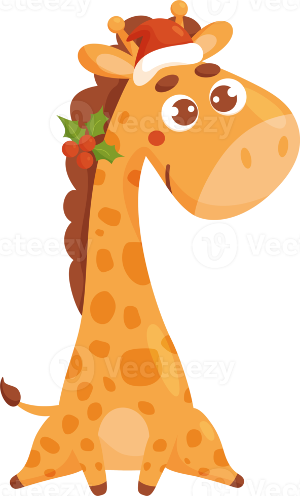 Kerstmis schattig giraffe png