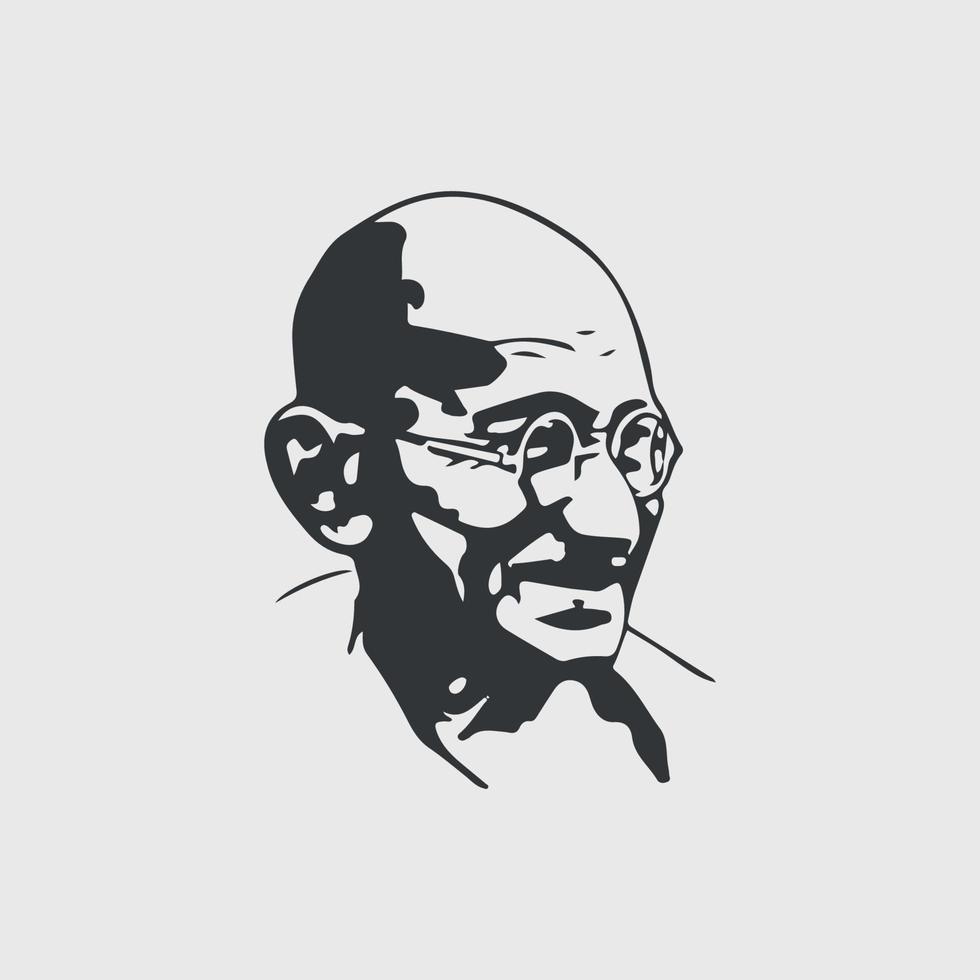 Bapuji, abstract icon for Bapuji, Gandhi, Mahatma Gandhi vector