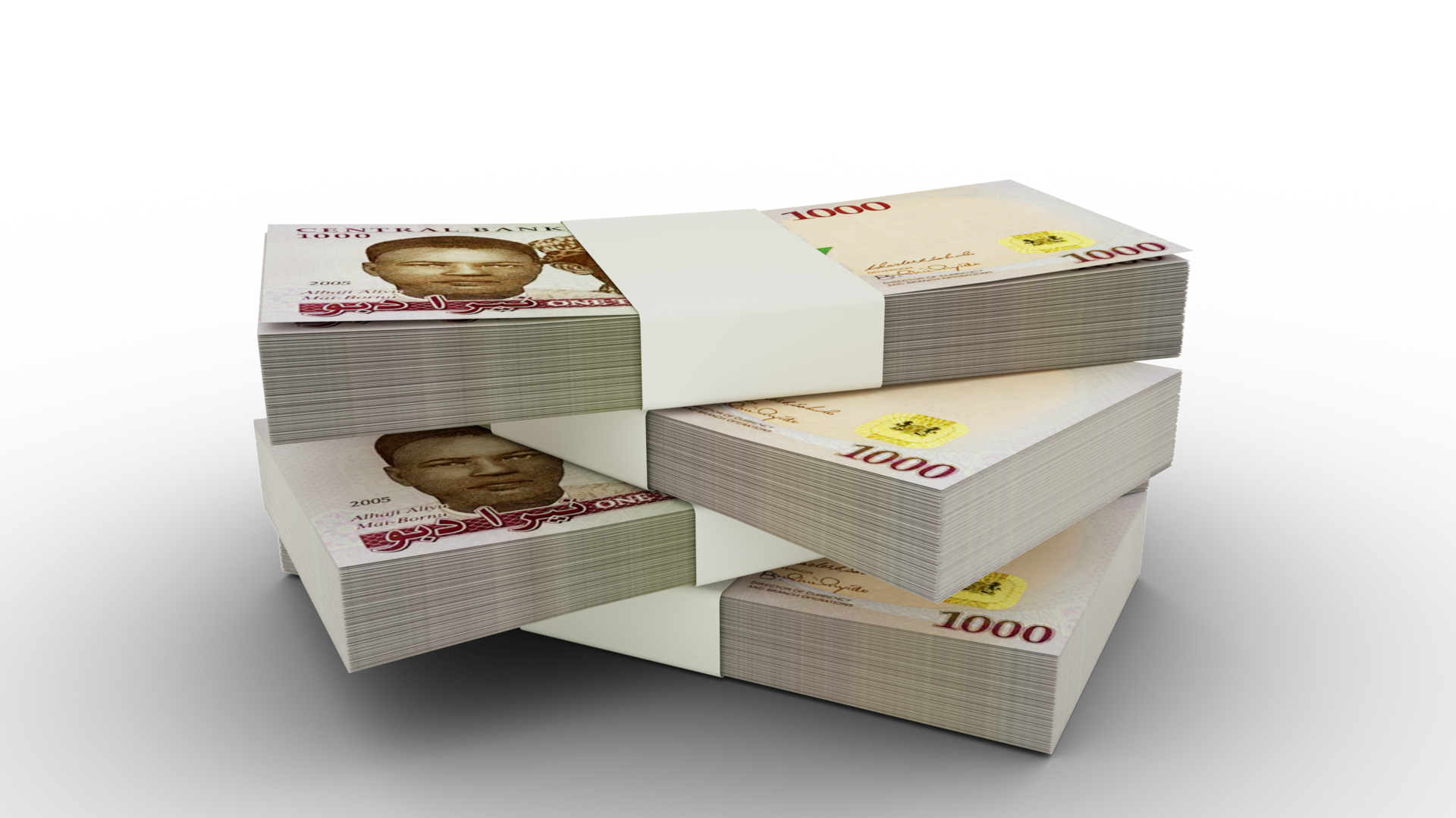 3d Rendering Of Stack Of 1000 Nigeria Naira Notes Few Bundles Of Naira 