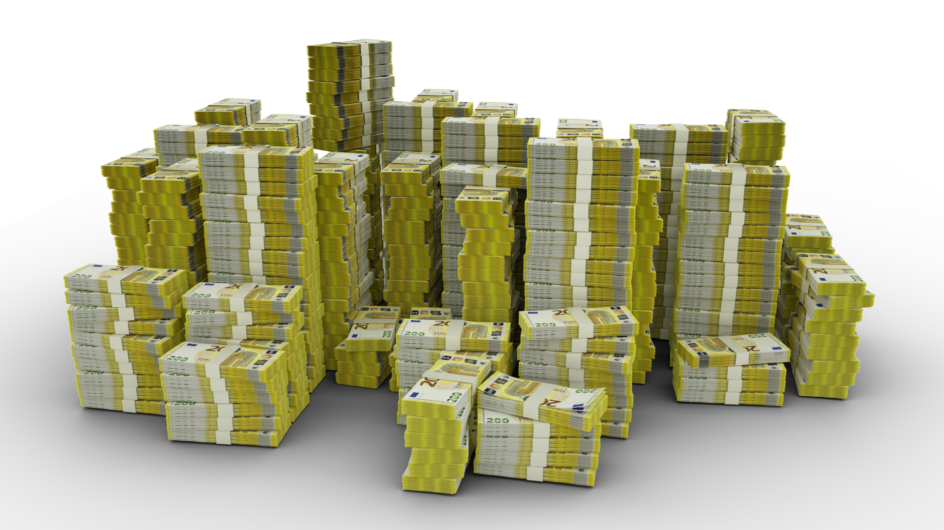 Big Stack Of Euro Notes A Lot Of Money 3d Rendering Of Bundles Of 
