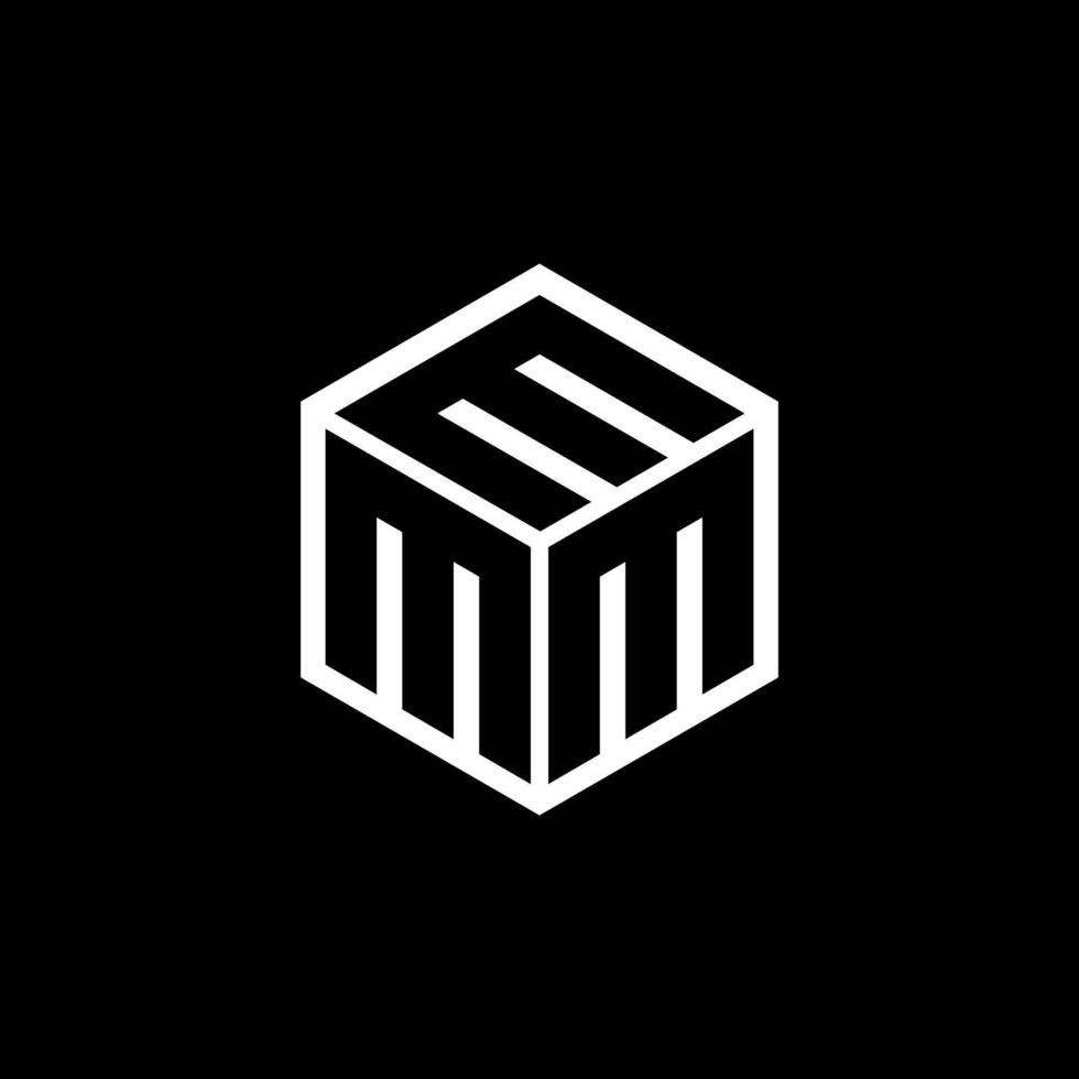 MMM letter logo design with black background in illustrator. Vector logo, calligraphy designs for logo, Poster, Invitation, etc.