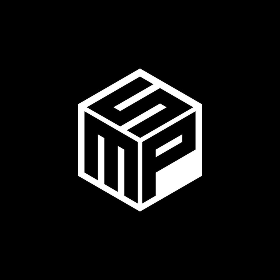 MPS letter logo design with black background in illustrator. Vector logo, calligraphy designs for logo, Poster, Invitation, etc.