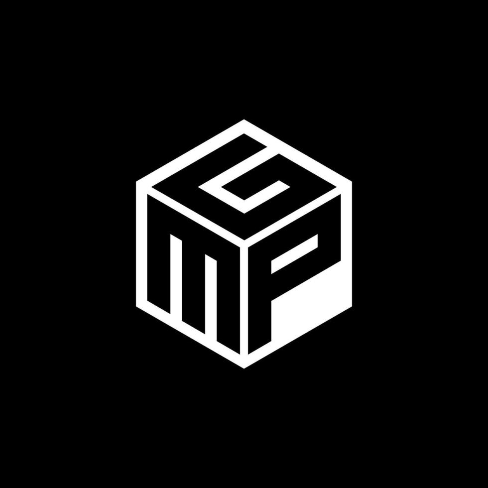 MPG letter logo design with black background in illustrator. Vector logo, calligraphy designs for logo, Poster, Invitation, etc.