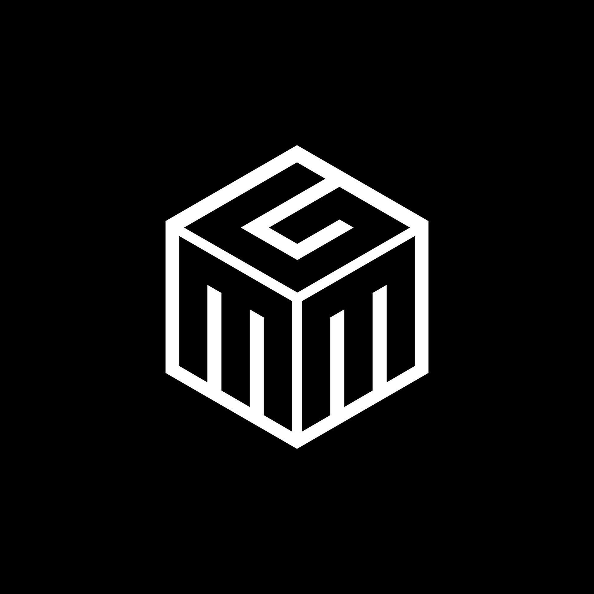 MMG letter logo design with black background in illustrator. Vector ... 