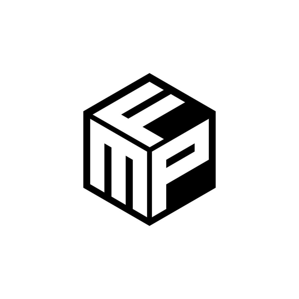 diseño de logotipo de letra mpf con fondo blanco en illustrator. logotipo vectorial, diseños de caligrafía para logotipo, afiche, invitación, etc. vector