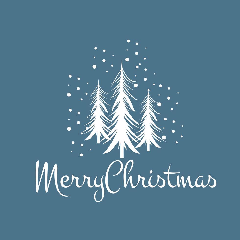 Three fir abstract Christmas trees. Vector illustration of three fir trees.for card, banner or poster design