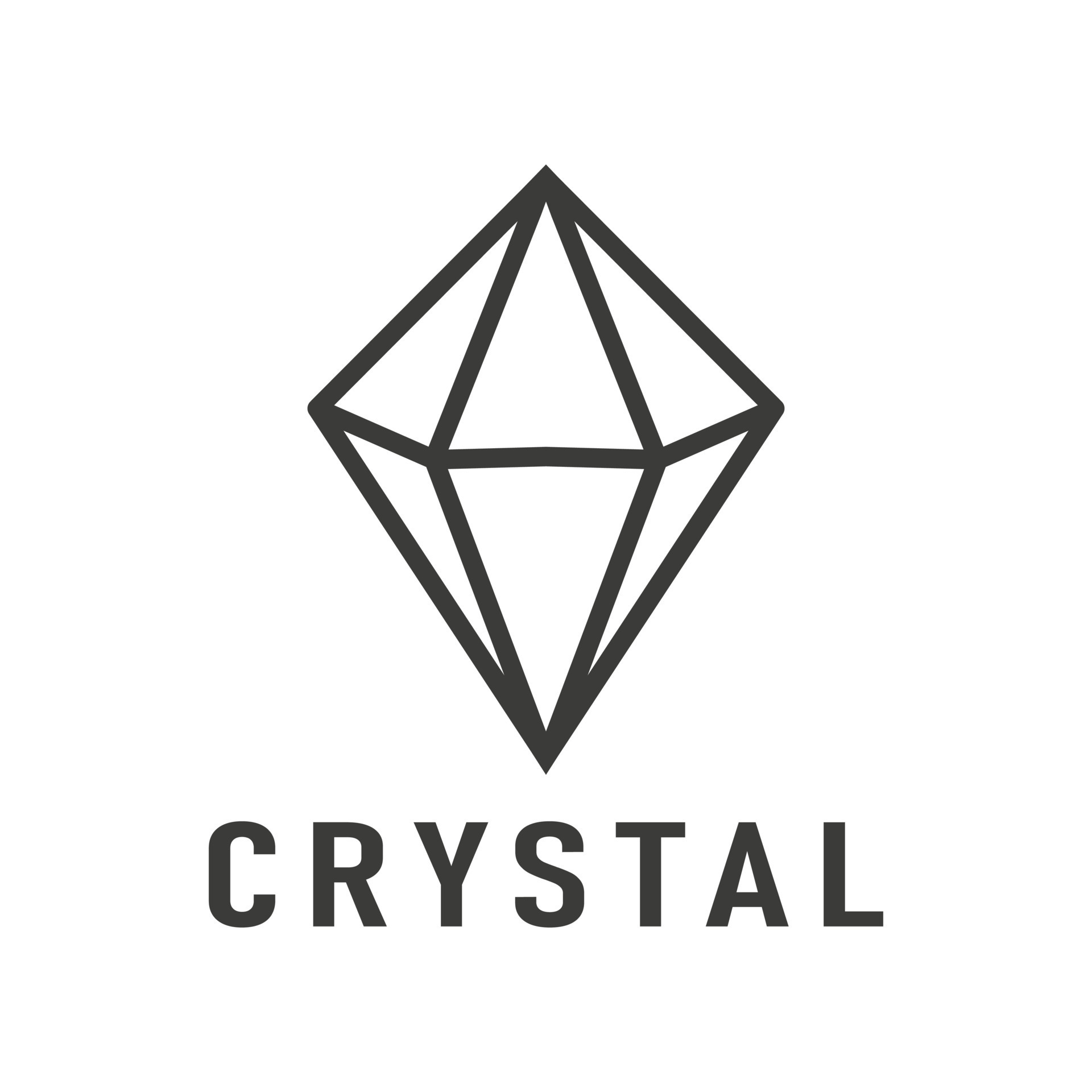 diseño de logotipo vectorial. logotipo de cristal en estilo lineal