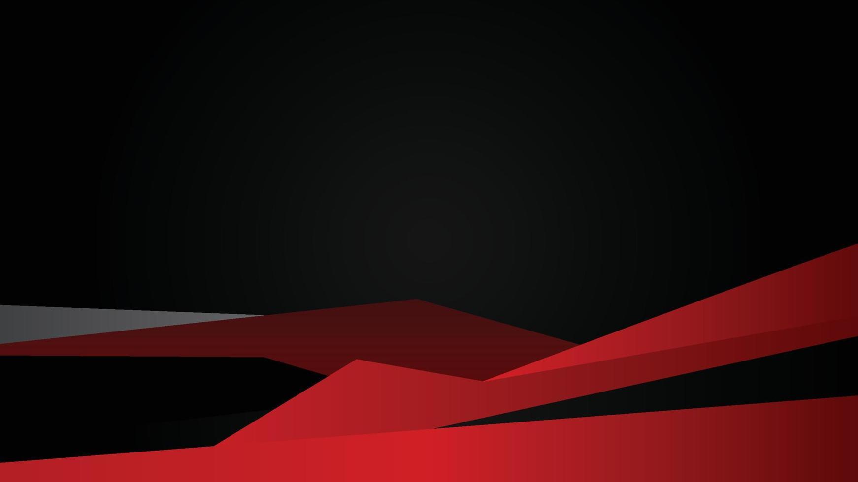 fondo de banner moderno abstracto con formas rojas y negras vector