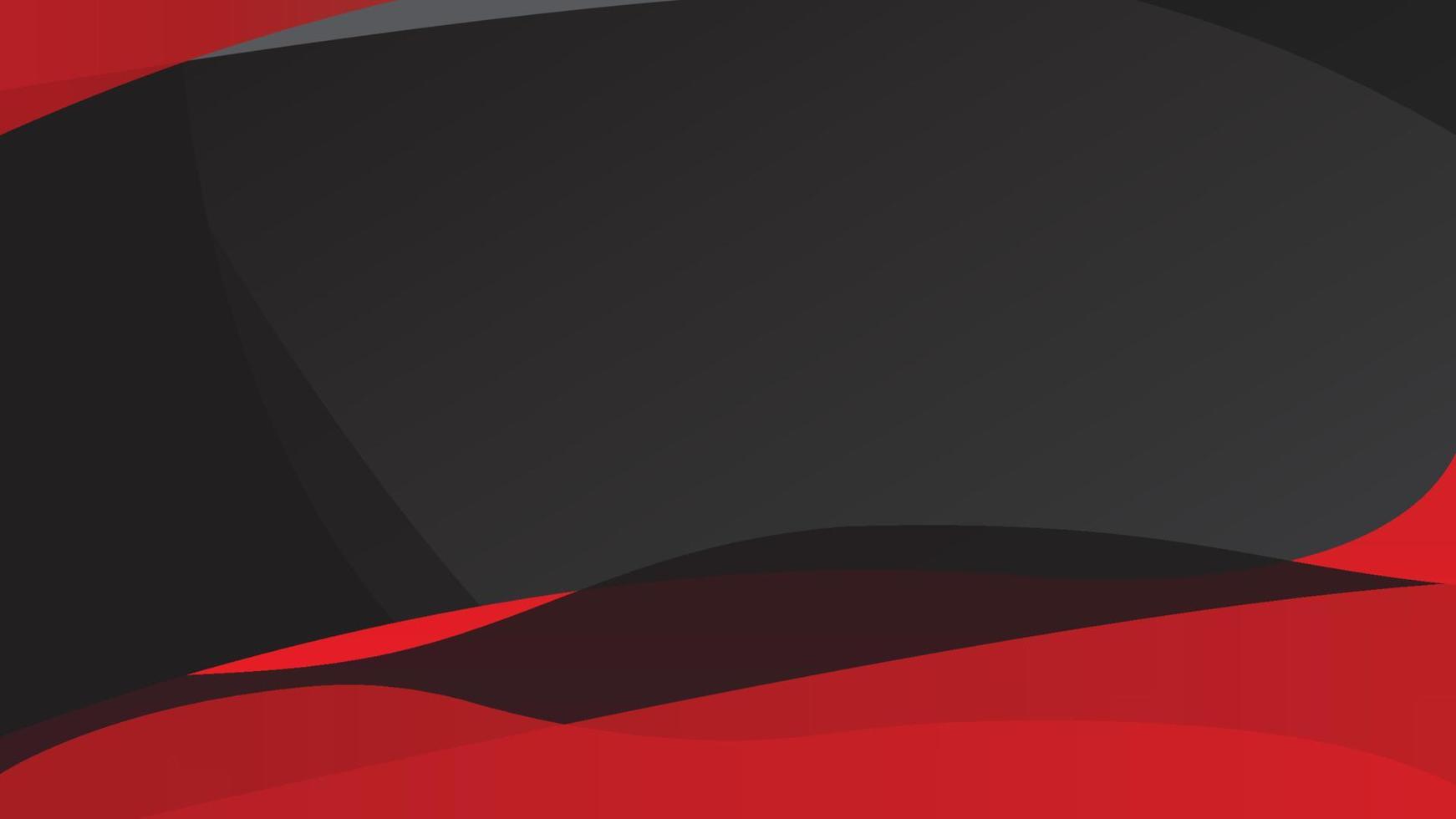 Abstract banner background with red and black shapes vector