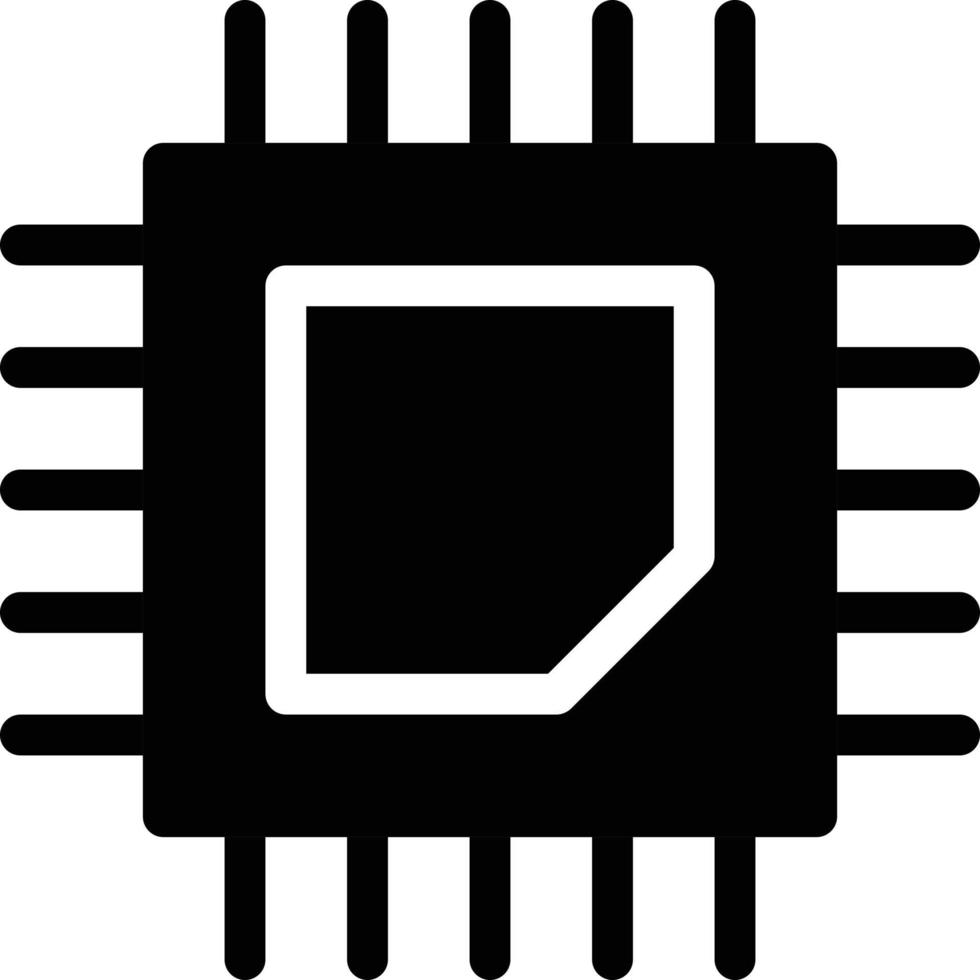 ilustración de vector de chip de cpu en un fondo. símbolos de calidad premium. iconos vectoriales para concepto y diseño gráfico.