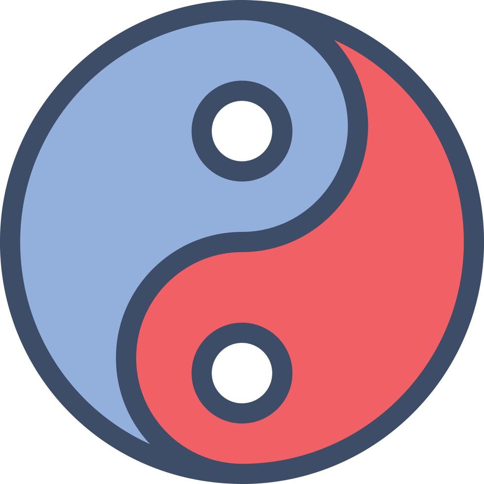 yin vector illustration on a background.Premium quality symbols.vector icons for concept and graphic design.