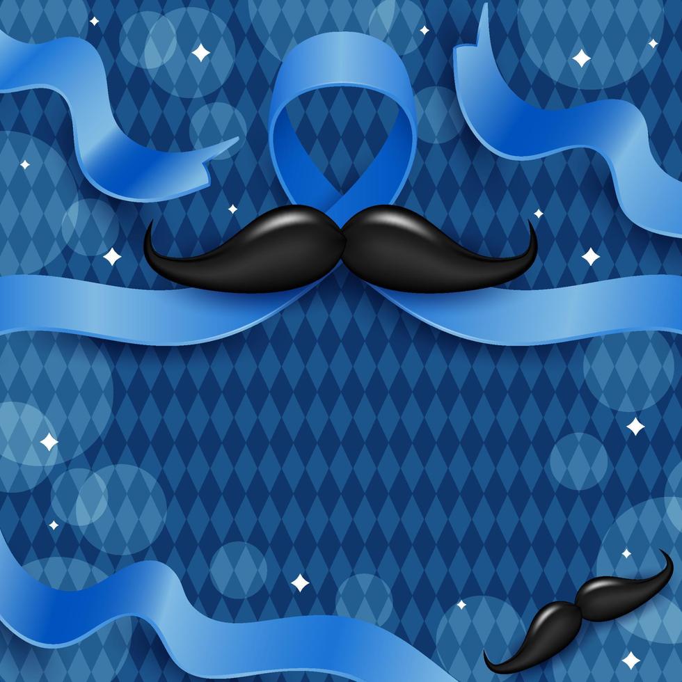 Movember Awareness Background Concept vector