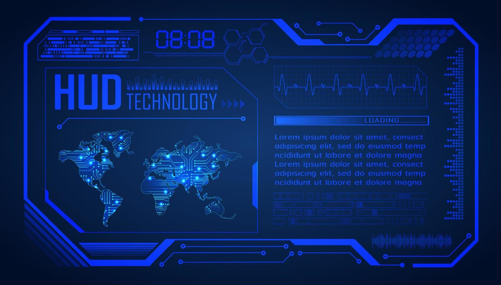 Modern HUD Technology Background vector