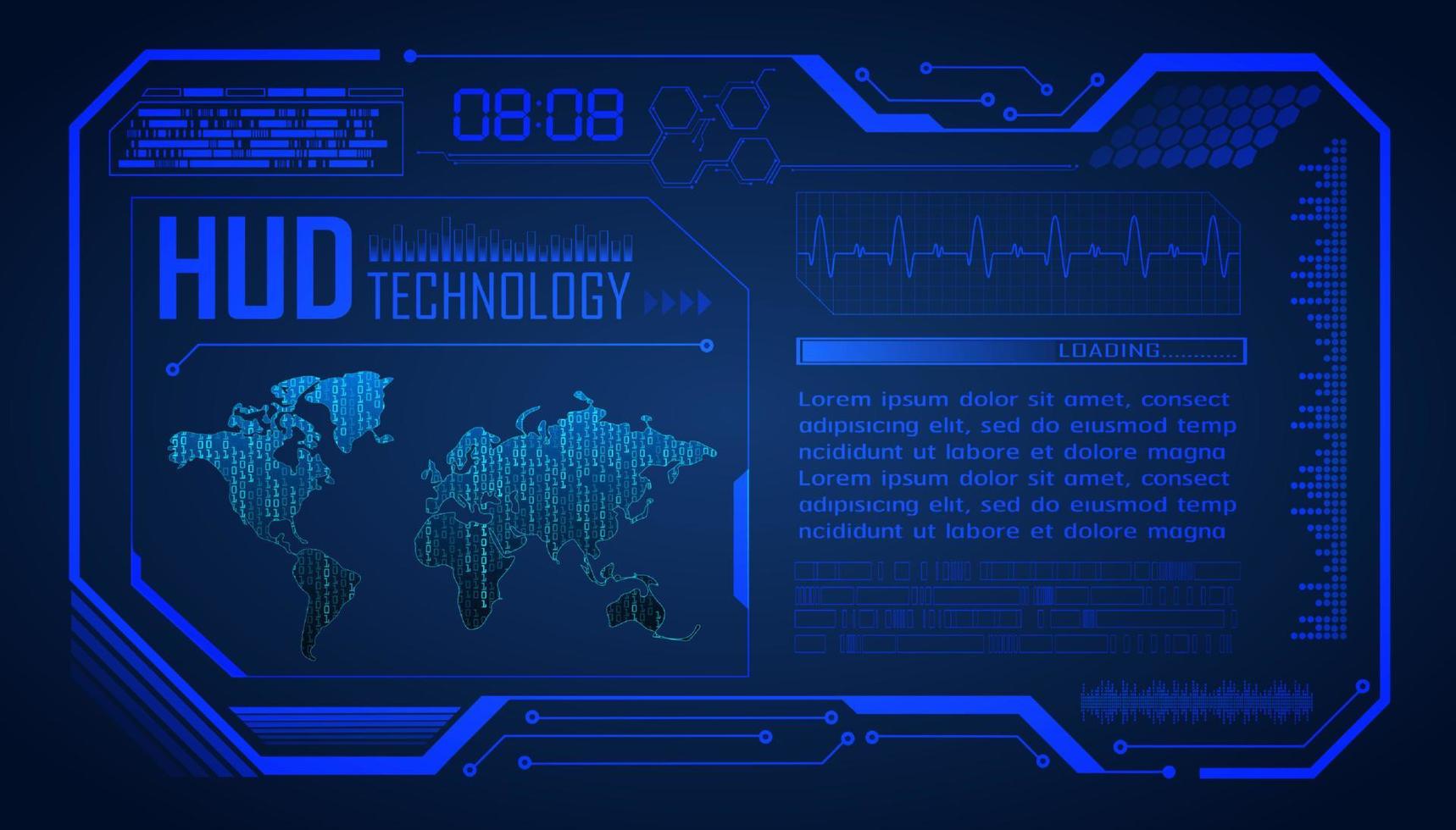 Modern HUD Technology Background vector