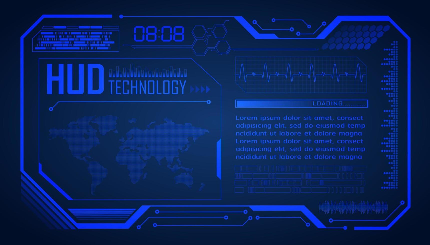 Modern HUD Technology Background vector