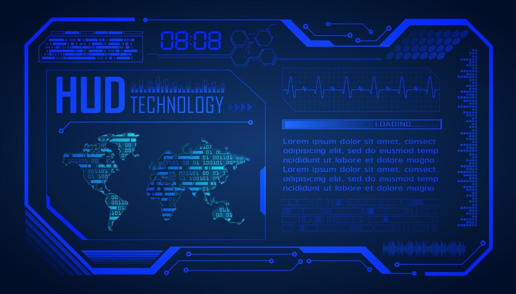 Modern HUD Technology Background vector