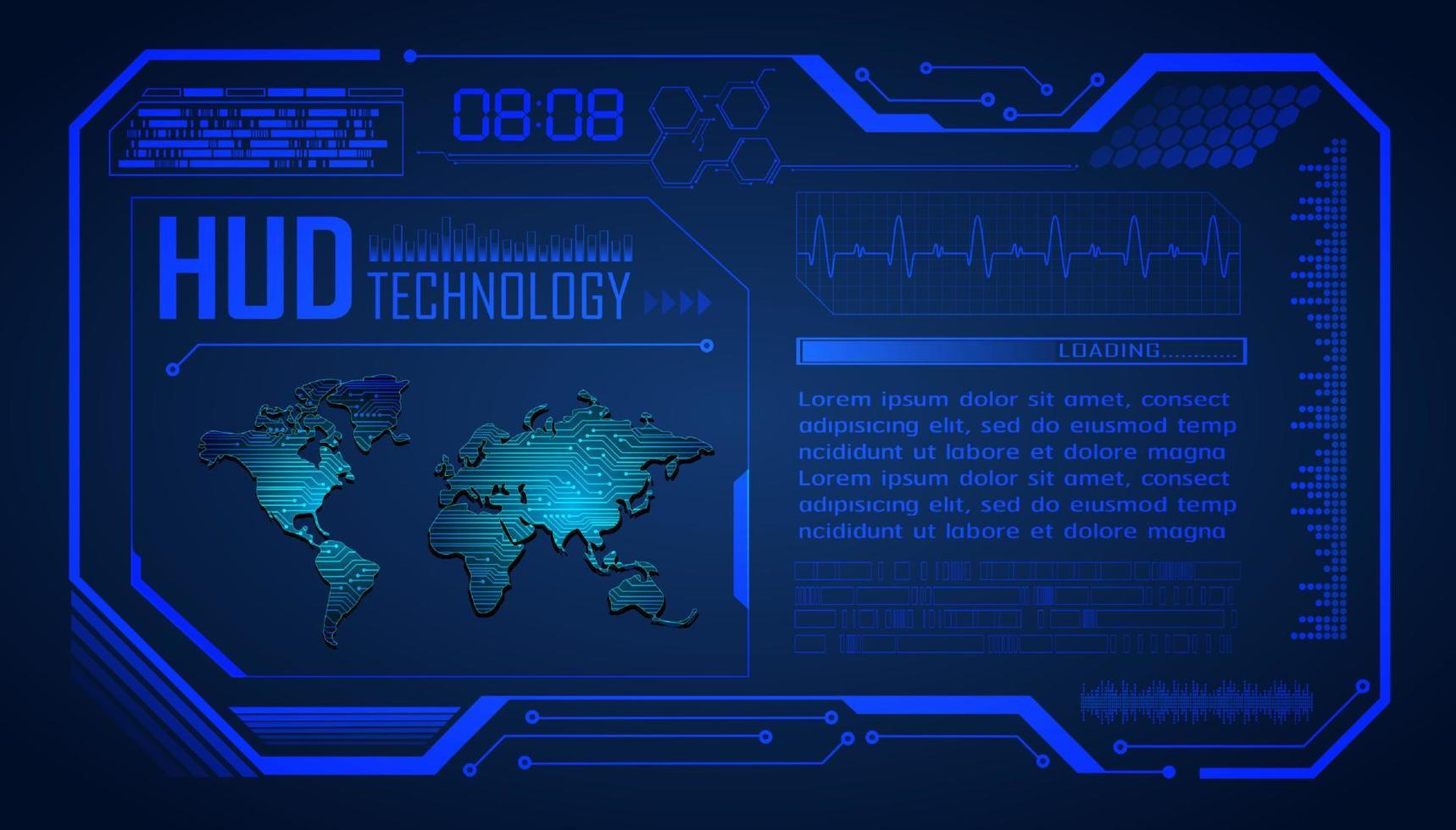 Modern HUD Technology Background vector