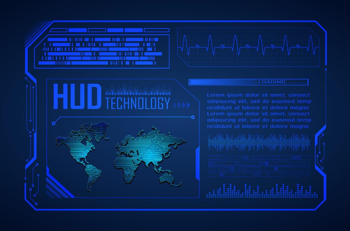 Modern HUD Technology Background vector